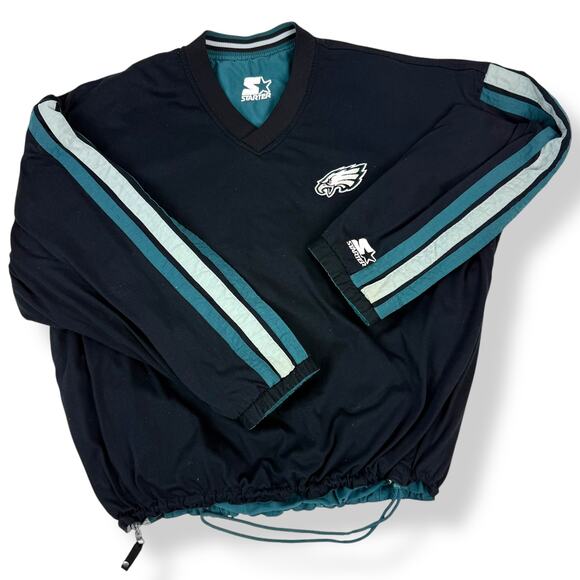 Vintage reversible STARTER EAGLES NFL PROLINE pullover jacket - Picture 15 of 16